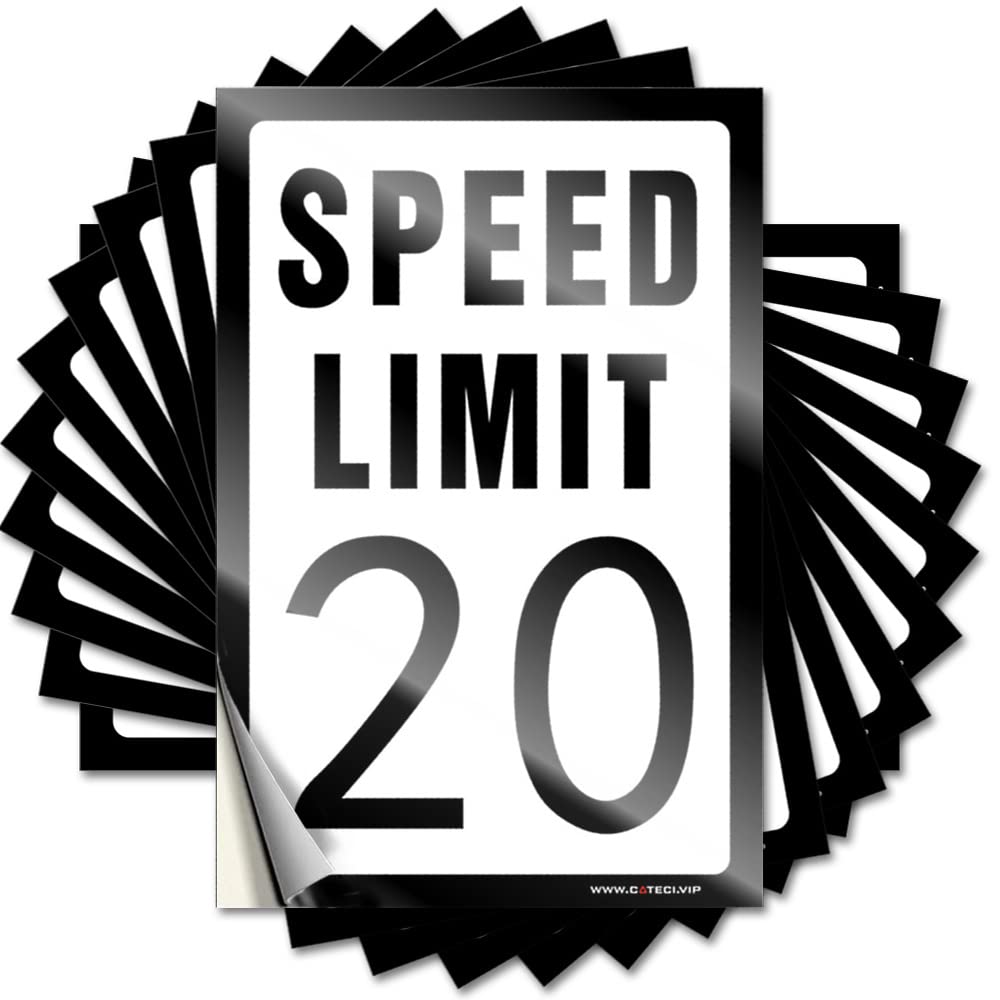 Speed Limit 20 Mph Cats Bumper | Unique Waterproof Vinyl Bottle Standing Removable Decal Peel Stick(8X12CM)