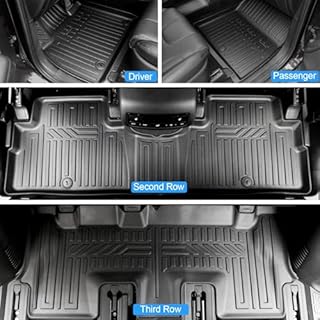 HOUCLEMIC Floor Mats for 2020-2025 Hyundai Palisade 7/8 Passenger, Trunk Mat with Seat Back Cover and Lower Cargo Mat All Weather Interior Protector for 2025 Hyundai Palisade Accessories