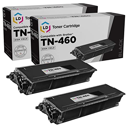 LD Products Remanufactured TN460 Replacement for Brother TN 460 Toner Cartridge for Use in DCP-1200 DCP-1400 HL-1030 HL-1230 HL-1240 MFC-8300 MFC-8600 MFC-8700 MFC-9600 FAX-8750p (Black, 2-Pack)