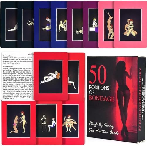 AJOHBM Jouer à des Jeux de Couple – 50+ Cartes de Société, Interactif pour Parties de Surprise - Y12D01ZX