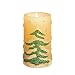 Christmas Tree Moving Flame LED Candle with Timer, 3 x 6
