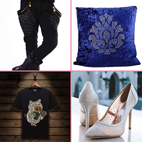 Hotfix Applicator, Diy Hot Fix Rhinestone Applicator Wand Setter Tool Kit With 7 Different Sizes Tips, Tweezers & Brush Cleaning Kit And 2 Pack Hot-Fix Crystal Rhinestones #TOP2