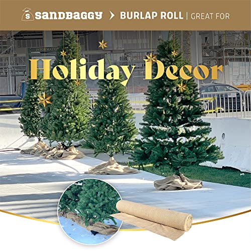 Sandbaggy Burlap Fabric Roll | 40 Inch By 300 Ft | Great For Garden, Yard, Wedding, Craft, Decorating Tables | Constructed From Industrial Grade Burlap Fiber | 30% Thicker Than Competition (1 Roll) #TOP6