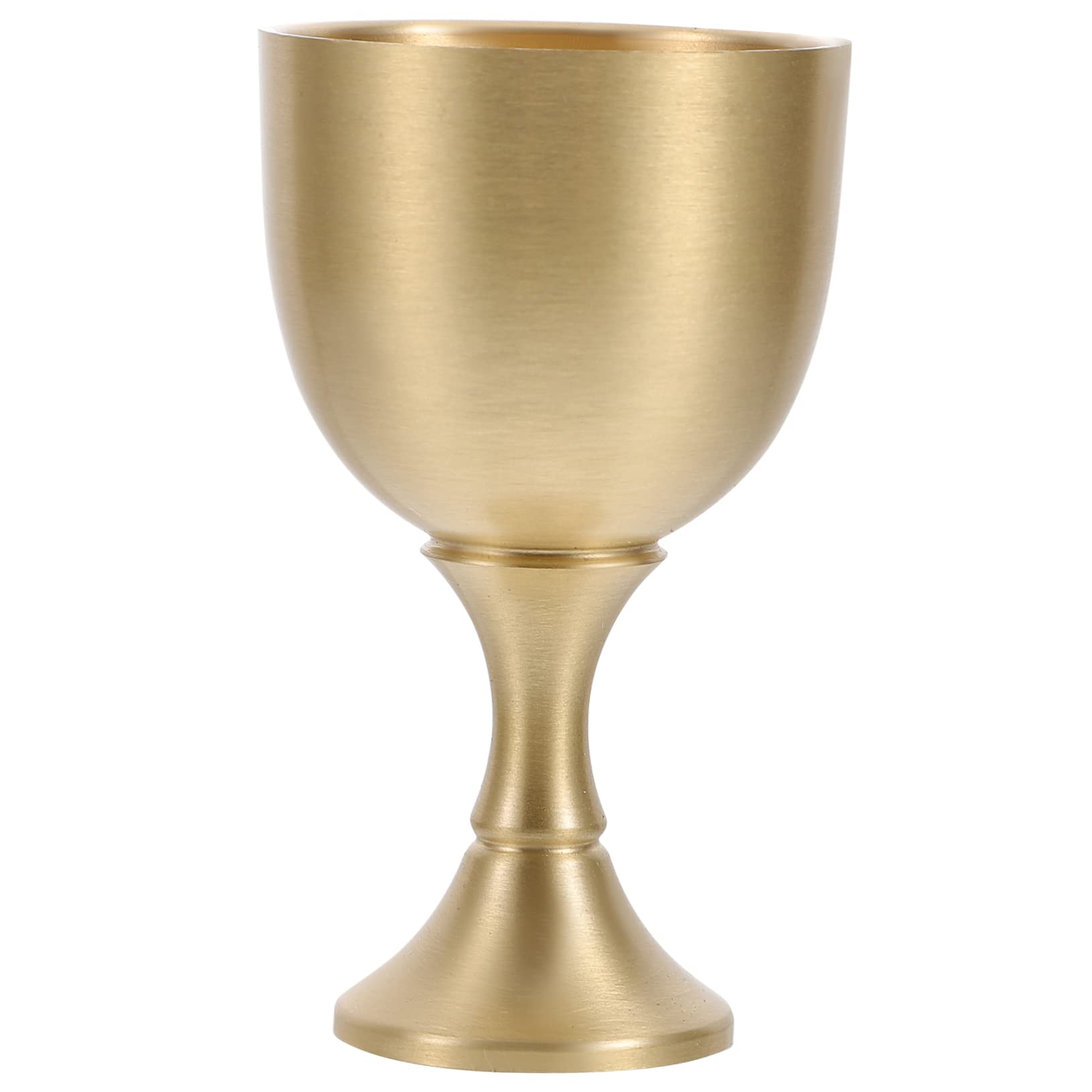 SOLUSTRE Vintage Brass Goblet Elegant High Grade Home Liquor Cup for Worship and Sacrifice Design with Smooth Finish for Dining and Special Occasions