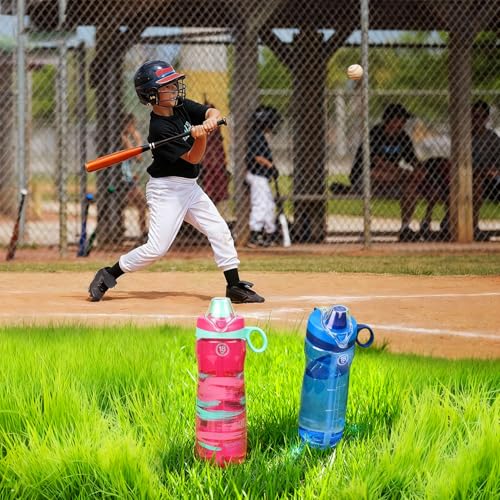 KLOWOAH Replacement Straws Compatible With Pogo 18oz Plastic Water Bottle,with 1 Brush (6 Pack for 18oz)