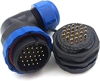 Vista 14 de SD28 2Pin ~ 26Pin Power Industrial Cable Conector, Codo Impermeable Enchufe Conector de Alimentación IP67 (12 Pin)