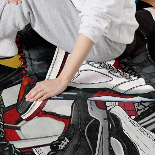 Tapete decorativo de zapatillas de baloncesto 3' x 4' miniatura 5