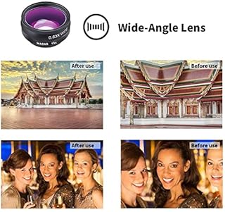 Apexel Kit d'objectifs 10 en 1 pour téléphone Objectif Grand Angle, Objectif Macro, Objectif fisheye, téléobjectif kaléidoscope 3/6 CPL/Flow/Star/Radial Filtre à Clipser pour iPhone, Samsung