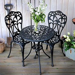 Lazy Susan™ | Tulipe Ronde 2-zits Bistro Set | Zandgegoten aluminium tuinmeubelset | Weerbestendig | Onderhoudsvrij…