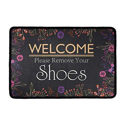 Doginthehole T-KEA11850D28-1 Floral Door Mat Kitchen Mat Welcome Doormat Kitchen Rugs Non-Slip Rubber Mat Comfort Floor Mats Doormat Bathroom Runner Area Rug Carpet cover