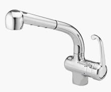 Hamat Dominique Pull-Out Kitchen Faucet w/90 Degree Lever Handles 3-2811 Polished Chrome
