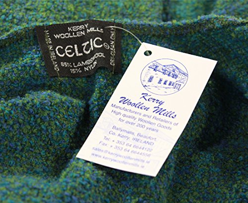 Wrap, Ruana Wraps for Women, Wool Shawl, Irish Gifts for Her, Biddy Murphy, Made in Ireland, 85% Lambswool, 54" X 72", Soft, Lightweight, Warm, Kelly Marine