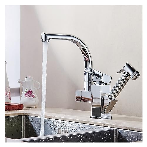 Robinet de cuisine rotatif pour simplifier la vaisselle en famille