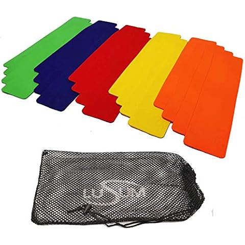 Lusum Rectangular Rubber Markers - 20 Pack Pro Non Slip Rubber Sports Markers Cover