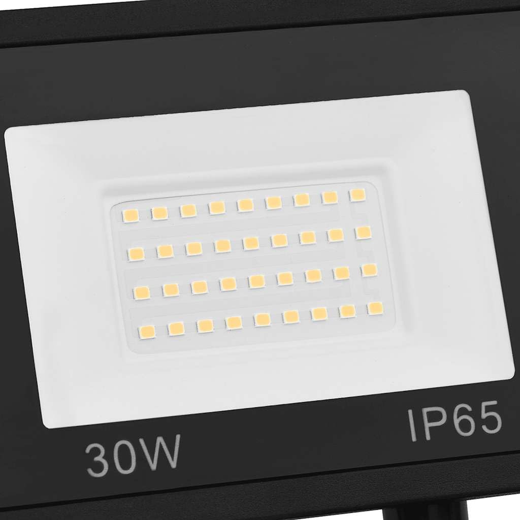 Reflektor LED z czujnikiem 30 W, ciepła biel, aluminium, 15,5 x 19,5 cm, lampa zewnętrzna do ogrodu, na taras, wjazd, podwórze, z czujnikiem ruchu i czujnikiem zmierzchu dla bezpieczeństwa i