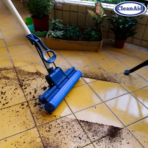 CleanAid Easy PVA Schwammmopp – Alternative zum Bodenwischer | Extra Saugstarker Schwamm Mop mit...
