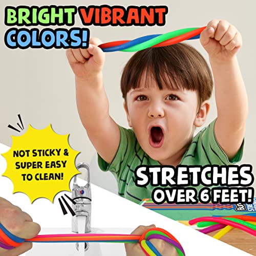 Bunmo Stretchy Strings Sensory Toys 6Pk | Perfect Fidget Toy For Anxiety & Stress | Super Calming Fidget Toys | Fun & Engaging Autism Toys | Focus & Stimulation | Hours Of Fun For Kids #TOP3