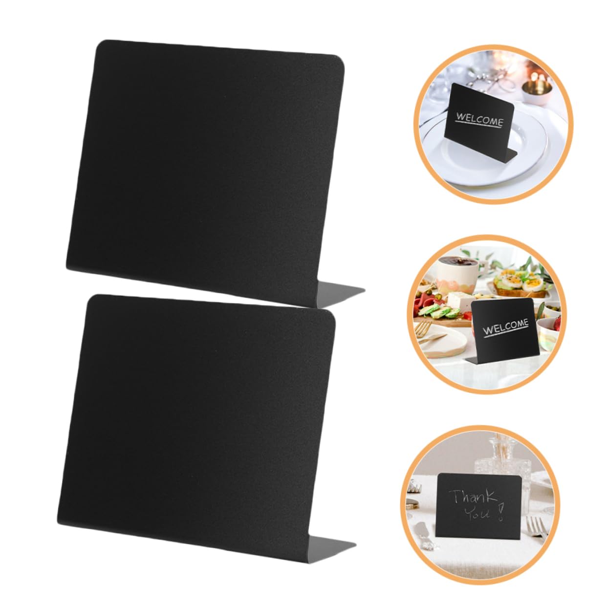 SHINEOFI 60pezzi Lavagnette Decorative Da Mini Lavagne Per Messaggi e Prezzi Riutilizzabili e Stabili Per Buffet Ristoranti e Eventi