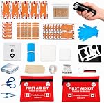 LEAL- 2 Pack (2 kits) Mini First Aid Kit & Survival kit - 175 Pieces for Car, Camping, Hiking, Sports, first aid, Ready to Go items to keep you prepared, fits in glove box & your bag.