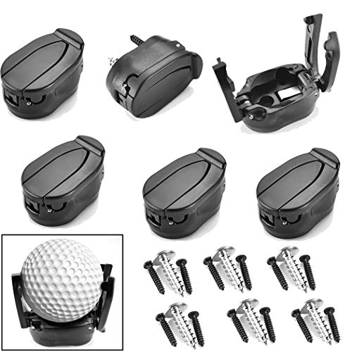 Brccee AC 6 Pack Golf Ball Pick Up Tool Saver Putter Grip Retriever Mini Foldable Plastic Claw Grabber Sucker Golf Accessories