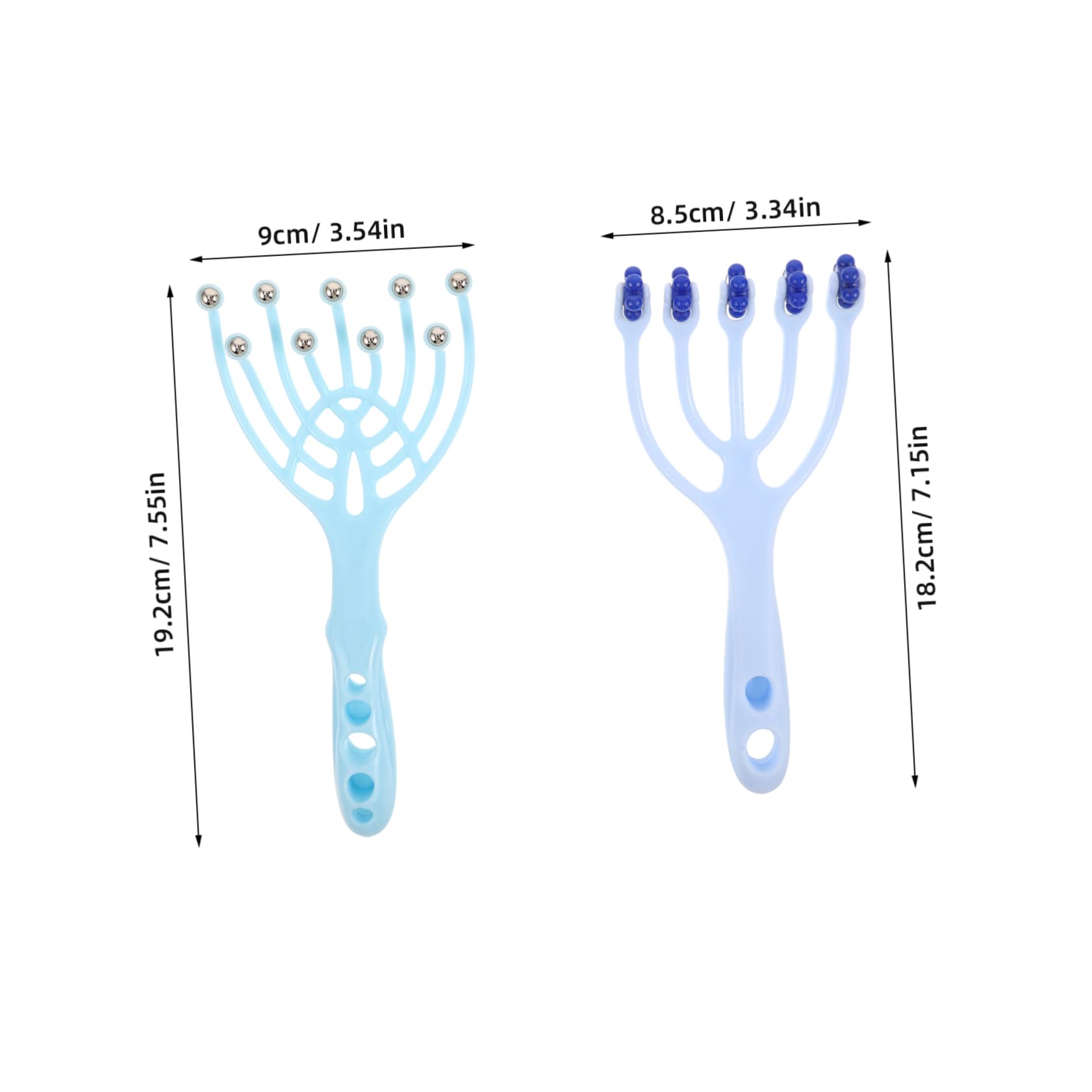 IWOWHERO 2pcs Scalping Massage Comb Manual Head Massager Rolling Ball Scratcher for Relaxation Head Spa Equipment