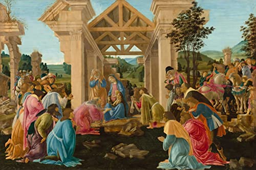 Toile Sandro Botticelli Vénus et les grâces affiche paysage grand format 60x90cm