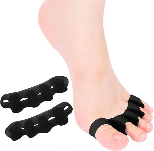 2PCS Toe Spacers for Women and Men, Toe Separators for Pedicure, Bunion Corrector, Hammer Toe Straightener, Plantar Fasciitis, Toe Spreaders for Foot Pain Relief and Foot Health.