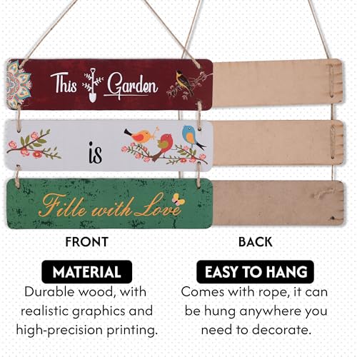 Image of Kuber Industries 3 Layered Wooden Inspirational Quotes Wall Hanging Decoration for Living Room, Bedroom & Office | Wall Art Home Decor Items for Hall, Entry Door & Staircase | Multicolor