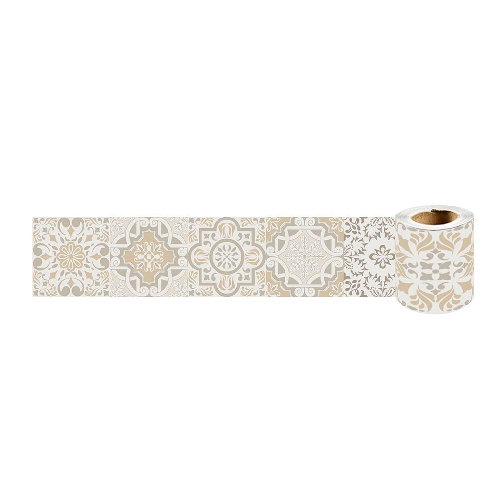 Tmapruvg Beige5 Wallpaper Border Peel And Stick 10Cm*2.4M,3D Decorative Molding Trim Baseboard Sticker Self Adhesive Home Decor For Bathroom Kitchen Backsplash (Beige5)