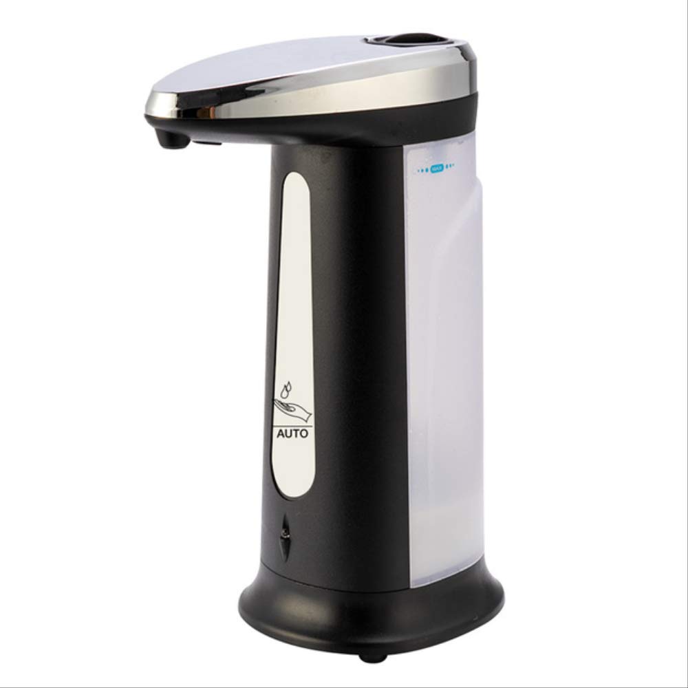 Dispenser di Sapone Liquido Senza Contatto Smart Sensor Pompa di Erogazione Automatica del Sapone A Mani Libere per Bagno Cucina 400 Ml Nero