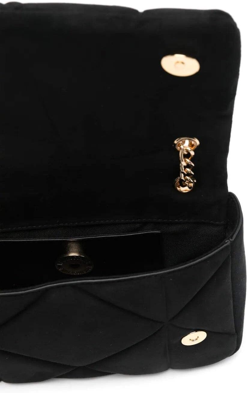 Love Moschino Gembosed Velour PL Bag, Black, One Size
