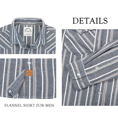 Westbro® Flannel Shirt for Men Western Shirts for Men Pearl Snap Cowboy Plaid Vintage Lightweight Mens Flannel Shirt4