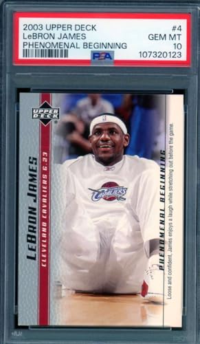 LeBron James Rookie Card 2003 Upper Deck Phenomenal Beginnings 4 PSA 10