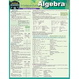 Intermediate Algebra: A Quickstudy Laminated Reference Guide Pamphlet – May 1, 2020