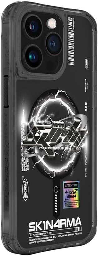 SKRM SKINARMA Bolt Phone Case Compatible with iPhone 15 PRO MAX 6.7 (MAG-Charge) (Black)