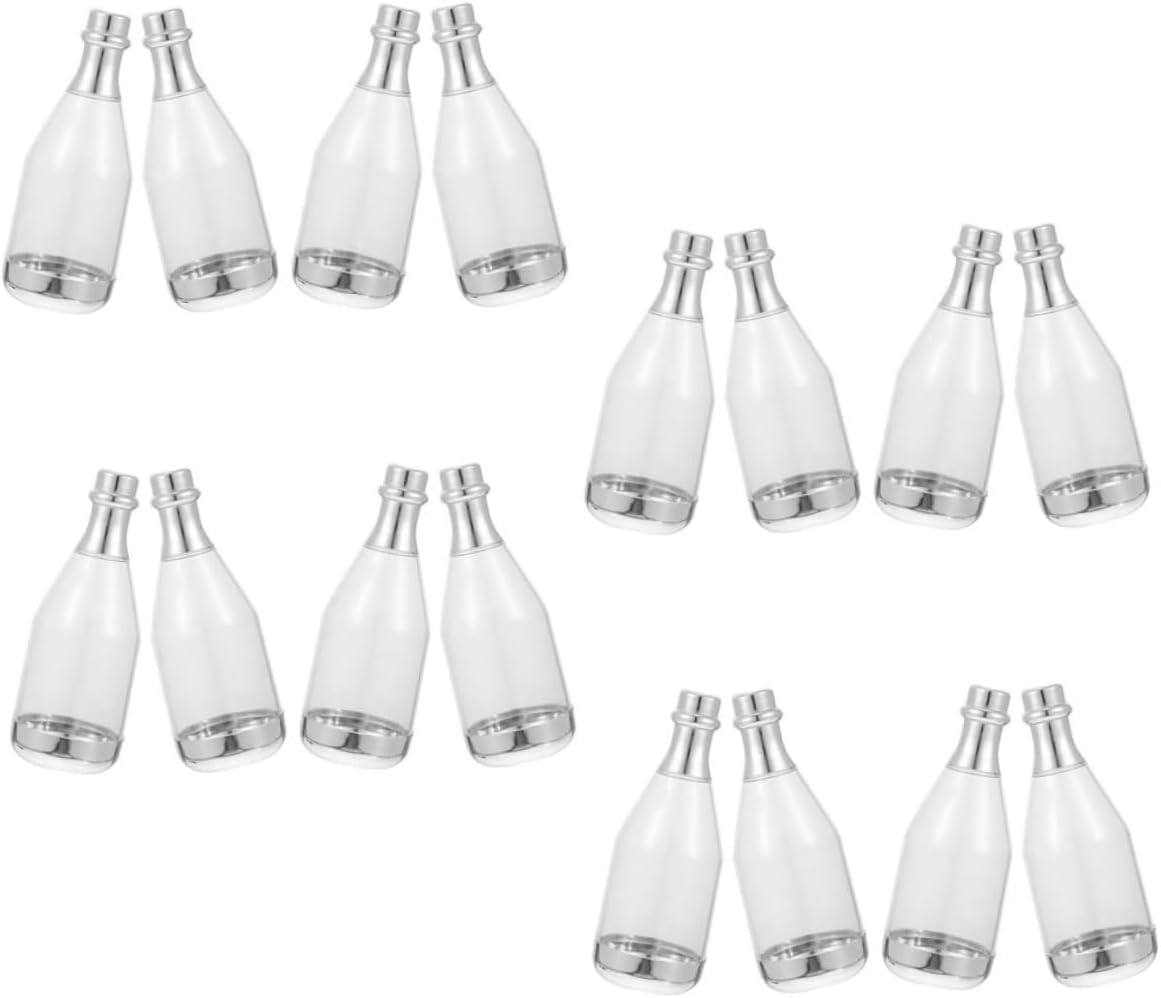 Zerodeko 20pcs Silver Wine Bottle Shaped Candy Boxes Wedding Favor Containers Party Candy Storage Boxes for Adult Party Favors and Birthday Treat Packaging