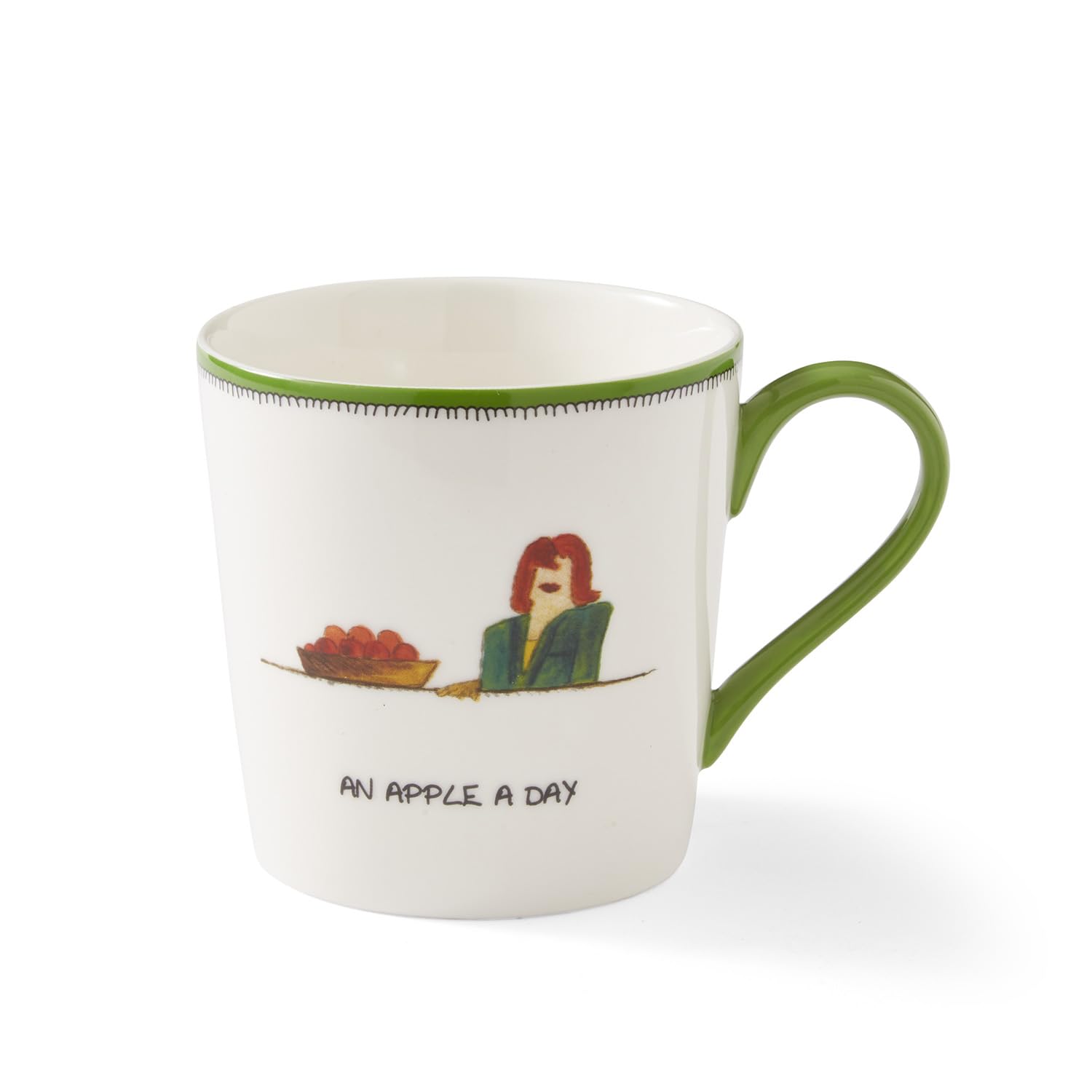 SpodeKIT KEMP Doodle Mug an Apple A Day Gift Boxed