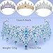Women's Crowns, Glittering Rheinstone Tiaras, Vintage Baroque Crystal Tiaras for Party Accessories, Bridal, Birthday, Holiday Ball Crowns, Multicolor Fashion Princess Tiara (blue)
