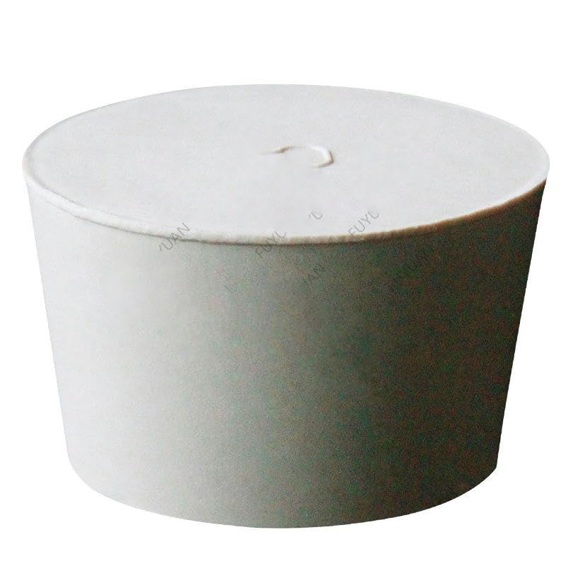 1 Stück weiße Gummistopfen, Laborkolben, konisches Rohr, konische Dichtung, Endstopfen, Wasserrohr, Auslassventil, 102 x 139 x 60 mm, 22 Stück