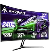 Amzfast 27 Zoll Curved Gaming Monitor 240Hz, 1920x1080 Full HD