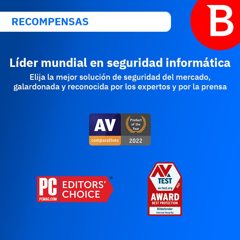 Bitdefender Total Security 2026| 5 Dispositivos | 1 Año | PC/Mac/iOS/Android | Código de activación por email | Renovación automática