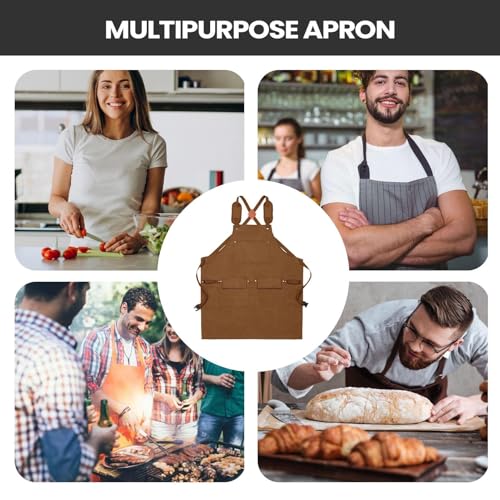 Tablier de cuisine en toile cirée imperméable pour protéger vos vêtements de cuisson - 4