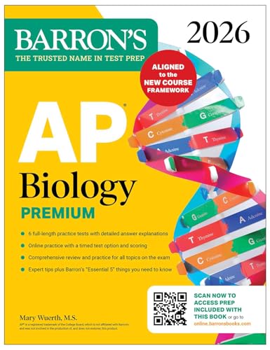 AP Biology Premium, 2026: Prep Book with 6 Practice Tests + Comprehensive Review + Online Practice (Barron's AP Prep)