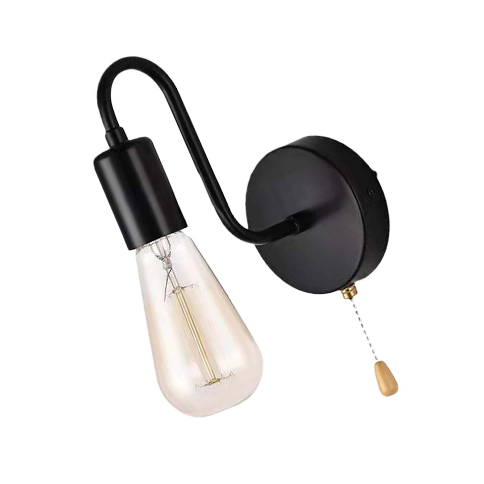 Buxuaaaa Pull Chain Wall Sconce Light Background Light Wall Sconces Indoor Lighting with Switches Bedroom LED Lights Easy Install Bedside Led Lamp