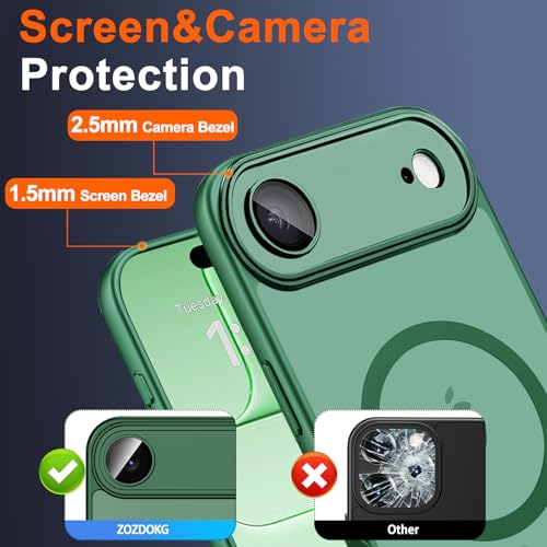 Image of for iPhone Air Case with Privacy Screen Protector, Green