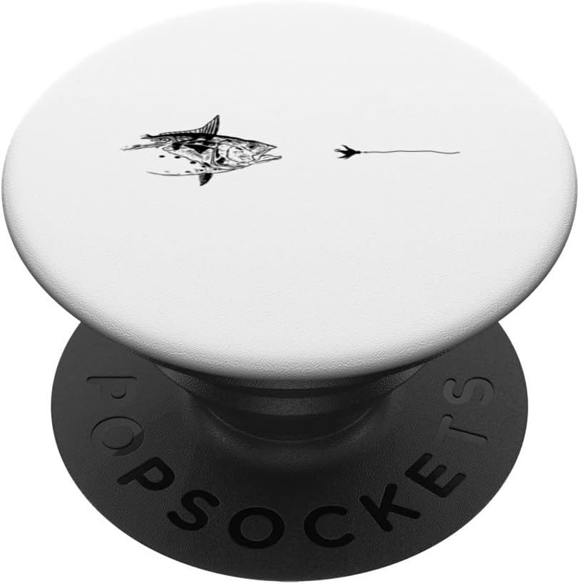 Graphic Fly Fishing Hook Line - Fish False Albacore PopSockets Adhesive PopGrip