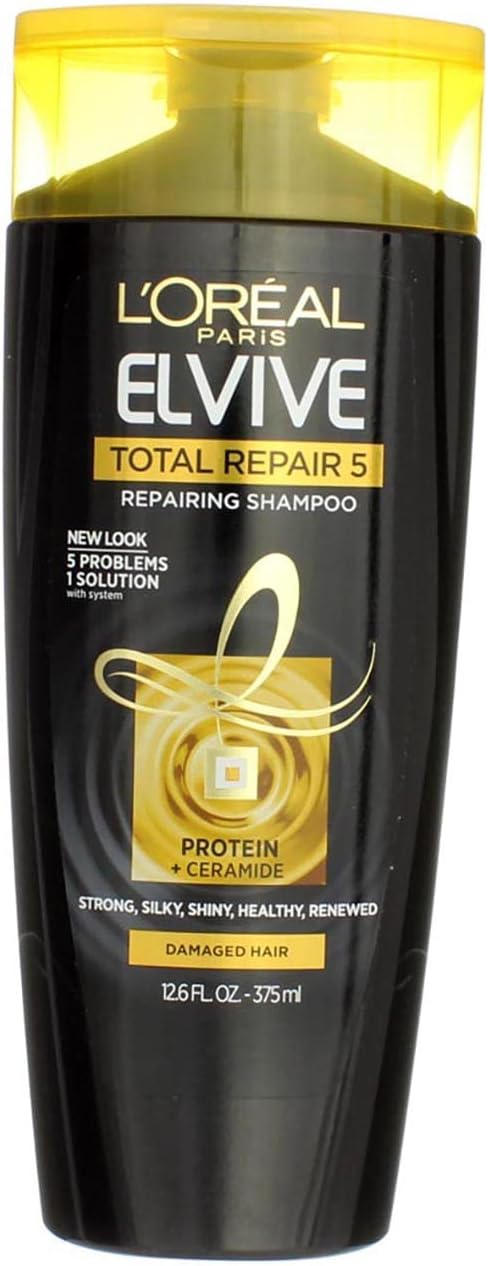 Loreal Advanced HairCare Total Repair 5 Ceramide Restoring Shampoo (Value Pack of 6) 12.6 Ounce Each
