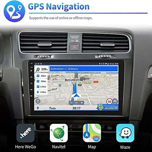 [2G+32G] 2023 Hikity Double Din Android Car Stereo 10.1 Inch Touch Screen Radio Bluetooth Wifi Gps Fm Radio Support Android/Ios Phone Mirror Link With Dual Usb Input & Backup Camera #TOP2