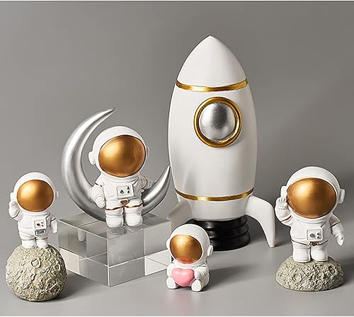 Miniatura 6 de Please Stop - Figura decorativa de resina para astronauta (1.97 x 1.77 x 2.76 pulgadas)