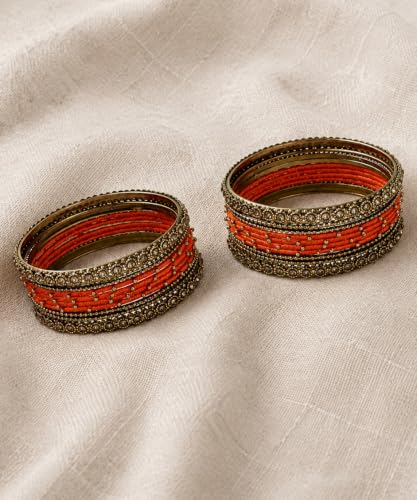 Image of NMII Get your traditions Valentine Gift for Girls & Women Silk Thread Bangle Set With Zircon For Womne & Girls